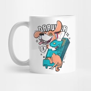 Drawer drever drawing on a drawer pun Mug